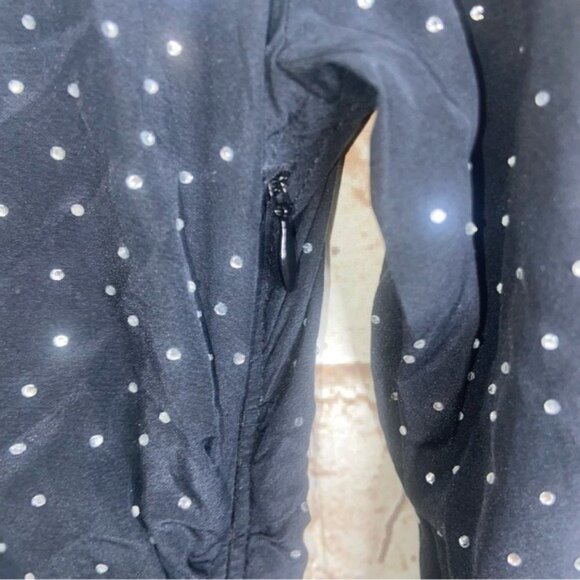 Veronica Beard Amara Ruched Silk Long-Sleeve Embellished Dress Black Siz… - Picture 8 of 10